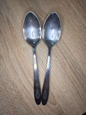 Oneida Community 1923 Silverplate - BIRD of PARADISE - Serving Spoon Set Of 2